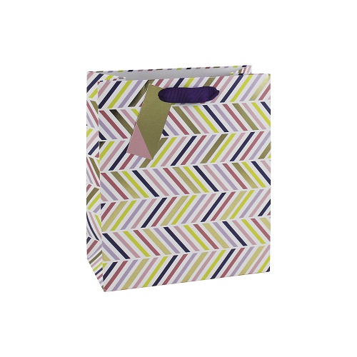 GIFT BAG FEMALE CHEVRON MED