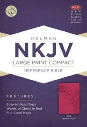 LARGE PRINT REFRENCE,COMPACT-PINK BIBLE