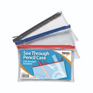CLEAR VIEW TINTS PENCIL CASE (RED, ORANGE AND PURPLE)