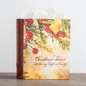 Christmas Shines with Blessings - Large Christmas Gift Bag