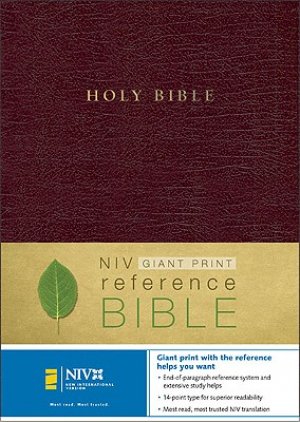 NIV-GIANT PRINT REFERENCE BIBLE-BURGUNDY