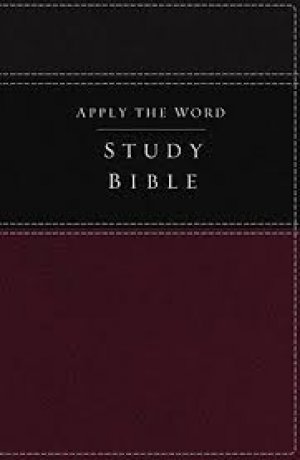 Apply the Word Study Bible, Imitation Leather, Burgundy/Black, Red Letter Edition: Live in His Steps