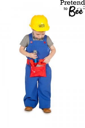 Builder Costume & Helmet Kids Costume 5 - 7 Years