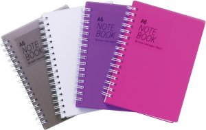 A6 COLOUR WORKS NOTEBOOKS 80 SHEETS-PINK