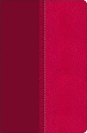NKJV Giant Print Center-Column Reference Bible, Imitation Leather, Raspberry