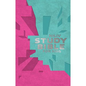 NKJV Study Bible for Kids, pink/teal