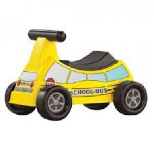 Plastic Toy School Bus Ride-On