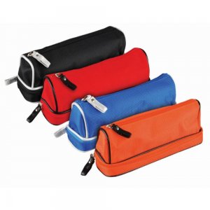DOME DOUBLE ZIP PENCIL CASE (ORANGE)