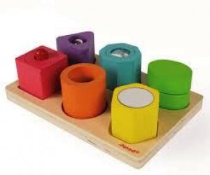 I Wood Shapes & Sounds 6-Block Puzzle