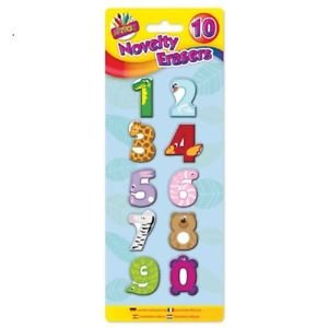 10 NOVELTY ERASERS