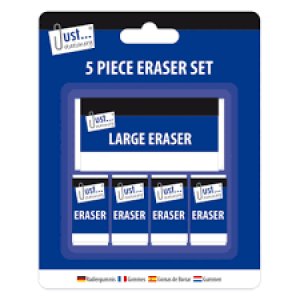 5 PIECE ERASERS SET