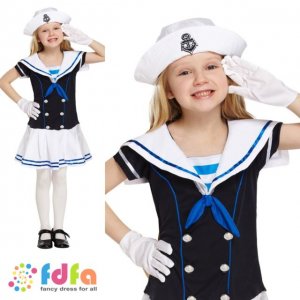 SAILOR GIRL CHILD'S COSTUME (7-9)