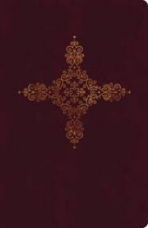 Reference Bible, Compact, Large Print, Imitation Leather, Burgundy, Red