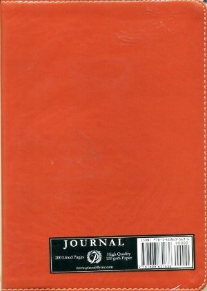 LEATHERLOOK JOURNAL - ORANGE - MEDIUM