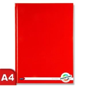 A4 160PG PREMTONE HARD COVER-RED