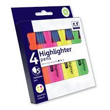 4 CHUNKY HIGHLIGHTER PENS