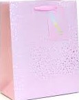 GIFTBAG IRIDESCENT BLUE SMALL