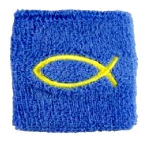 Wristband Navy with Jeses Fish Pack of 4