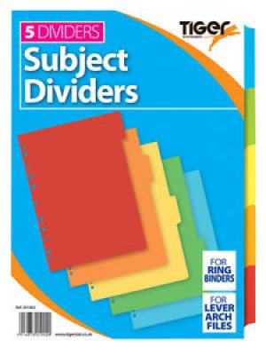 A4 5 PART CARD DIVIDERS
