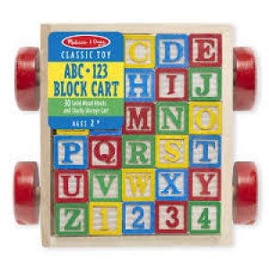 Classic ABC Block Cart-ages 3+