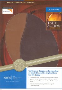 NIV-FAITH-ACTION ST BIBLE,MAHOGANY/ACORN