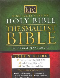KJV-SMALLEST BIBLE,SNAP, FLAP, BURGUNDY