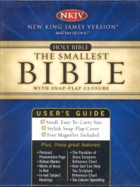 NKJV-SMALLEST BIBLE-SNAP-BLACK