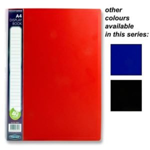A4 40 POCKET DISPLAY BK-RED