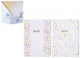 A5 White Spotty Notebook