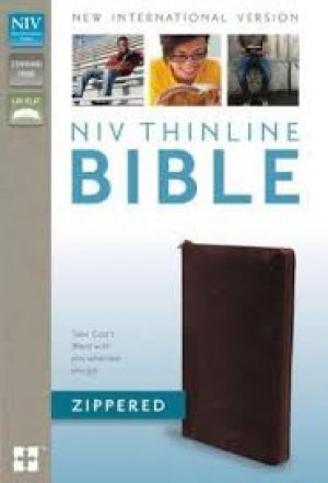 NIV Thinline Zippered BURGUNDY