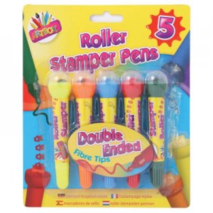 5 ROLLER STAMPER PENS