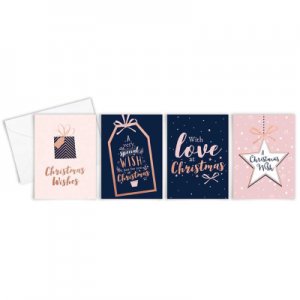 16 MINI RECTANGULAR CARDS - FOIL FINISH
