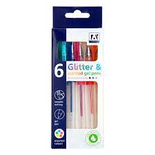 6 GLITTER AND SCENTED GEL PENS