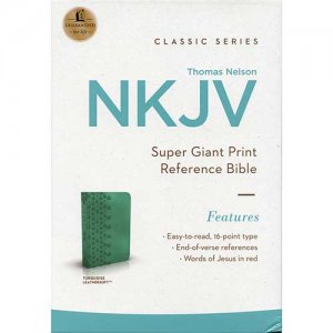 Super Giant Print Reference Bible-NKJV(TURQUOISE)