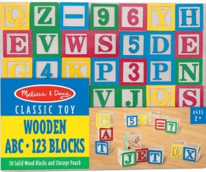 WOODEN ABC, 123 BLOCKS