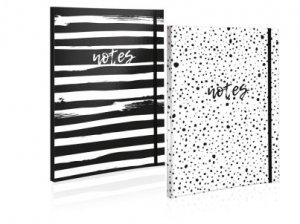A4 SC NOTEBOOK-SPOT/STRIPES