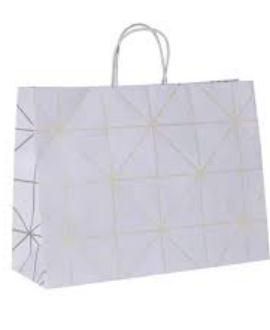 GIFT BAG- GREY FOIL.