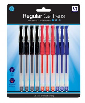10 REGULAR GEL PENS (MGV 4)