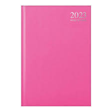 A4 Diary Week To View Pastel Colours Hardback