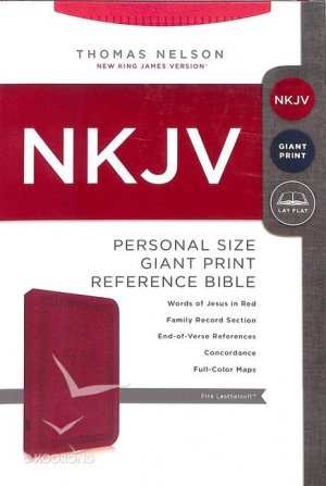 NKJV Personal Giant Print Pink Imitation Leather