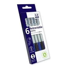 6 RETRACTABLE BALL PENS