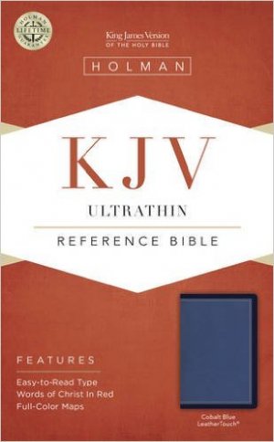 KJV Ultrathin Reference Bible, Cobalt Blue LeatherTouch