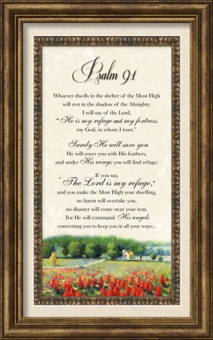 Framed Art: Psalm 91 Classic