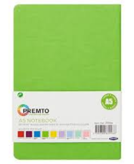 A5 NOTEBOOK PREMTO CATERPILLAR GREEN
