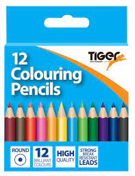 TIGER STATIONERY 12 COLOURING PENCILS