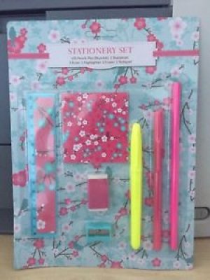 STATIONARY SET (HB PENCIL, PEN BLACK INK, SHARPENER, RULER, HIGHLIGHTER, ERASER, NOTEPAD