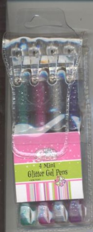 4 MINI GLITTER GEL PENS