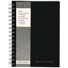 A5 BLACK WIREBOUND PAD