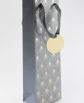 GIFT BAG-GREY FOIL