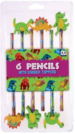 PENCILS WITH ERASER TOPPERS (DIPT)